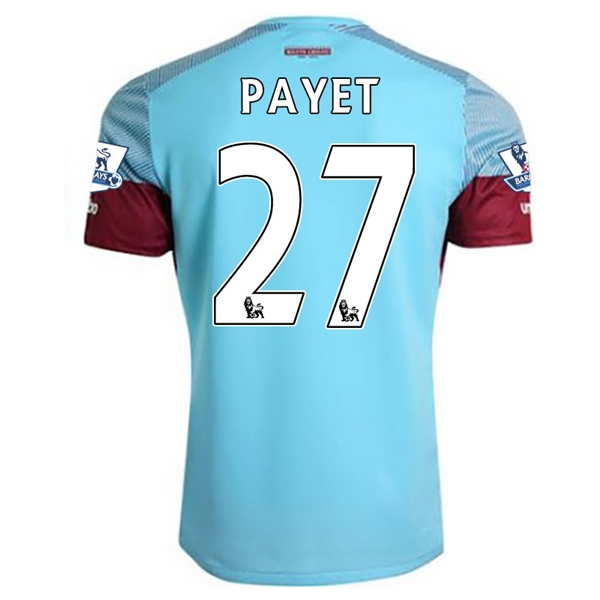 West Ham 2015-16 PAYET #27 Away Soccer Jersey